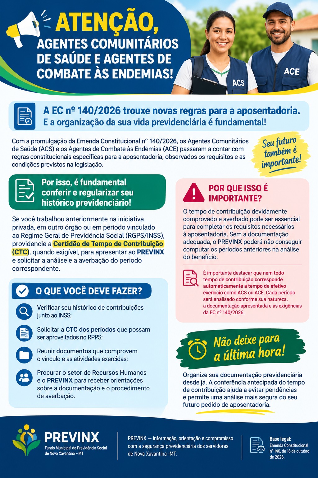 📢 ATENÇÃO, AGENTES COMUNITÁRIOS DE SAÚDE E AGENTES DE COMBATE ÀS ENDEMIAS!